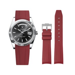 Rubber Strap - For Rolex Day-Date 40 - Bordeaux