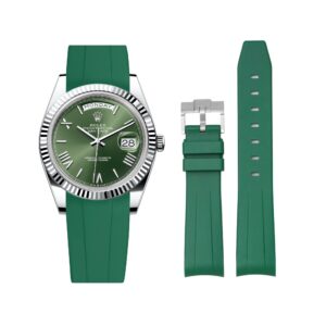 Rubber Strap - For Rolex Day-Date 40 - Green
