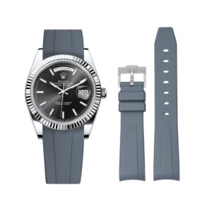 Rubber Strap - For Rolex Day-Date 40 - Grey