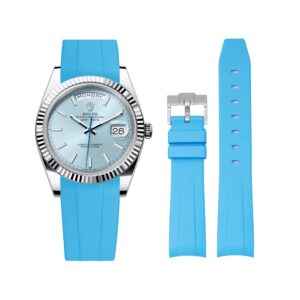 Rubber Strap - For Rolex Day-Date 40 - Light Blue