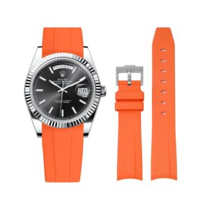 Rubber Strap - For Rolex Day-Date 40 - Orange