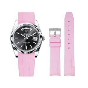 Rubber Strap - For Rolex Day-Date 40 - Pink