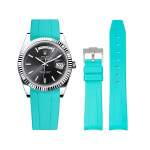 Rubber Strap - For Rolex Day-Date 40 - Turquoise