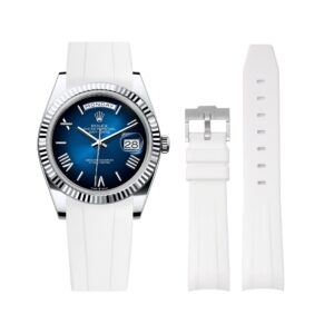 Rubber Strap - For Rolex Day-Date 40 - White