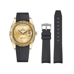 Rubber Strap - For Rolex Day-Date II 41mm - Black