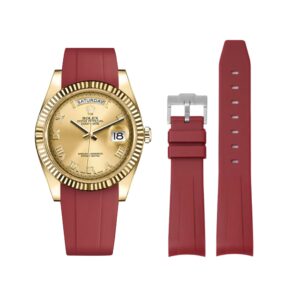 Rubber Strap - For Rolex Day-Date II 41mm - Bordeaux