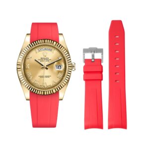 Rubber Strap - For Rolex Day-Date II 41mm - Red
