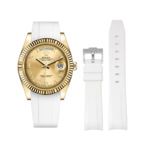 Rubber Strap - For Rolex Day-Date II 41mm - White