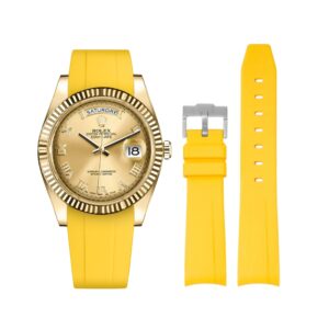 Rubber Strap - For Rolex Day-Date II 41mm - Yellow