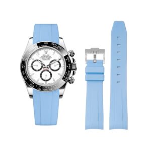 Rubber Strap - For Rolex Daytona - Baby Blue