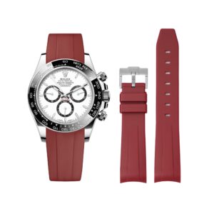 Rubber Strap - For Rolex Daytona - Bordeaux