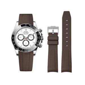 Rubber Strap - For Rolex Daytona - Brown