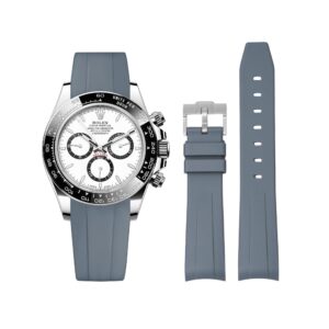 Rubber Strap - For Rolex Daytona - Grey