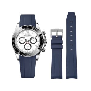 Rubber Strap - For Rolex Daytona - Navy Blue