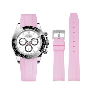 Rubber Strap - For Rolex Daytona - Pink