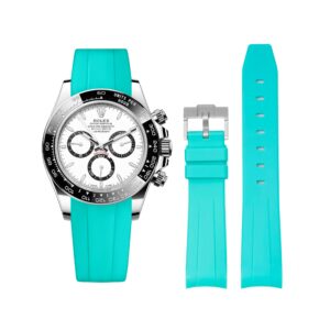 Rubber Strap - For Rolex Daytona - Turquoise