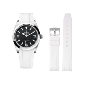 Rubber Strap - For Rolex Explorer I - White