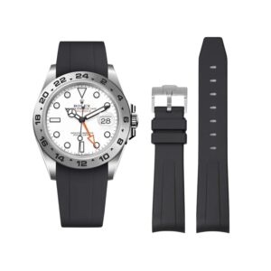 Rubber Strap - For Rolex Explorer II - Black