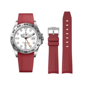 Rubber Strap - For Rolex Explorer II - Bordeaux