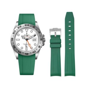 Rubber Strap - For Rolex Explorer II - Green