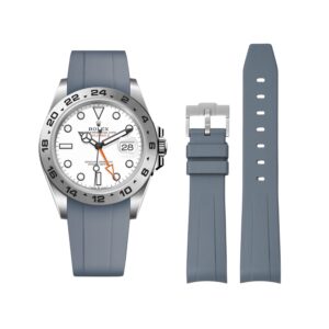 Rubber Strap - For Rolex Explorer II - Grey