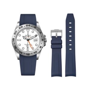 Rubber Strap - For Rolex Explorer II - Navy Blue