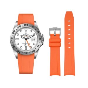Rubber Strap - For Rolex Explorer II - Orange