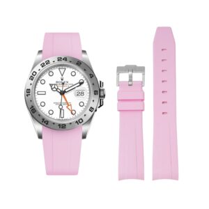 Rubber Strap - For Rolex Explorer II - Pink