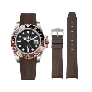 Rubber Strap - For Rolex GMT-Master II - Brown