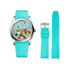 Rubber Strap - For Rolex Oyster Perpetual 36mm - Turquoise