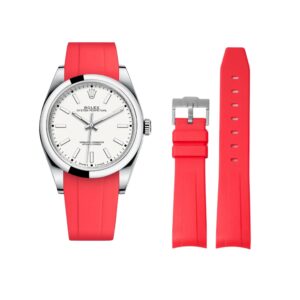 Rubber Strap - For Rolex Oyster Perpetual 39mm - Red