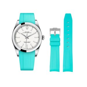 Rubber Strap - For Rolex Oyster Perpetual 39mm - Turquoise