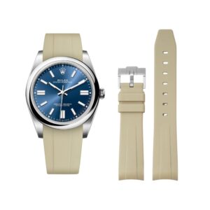 Rubber Strap - For Rolex Oyster Perpetual 41mm - Beige