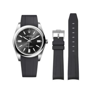 Rubber Strap - For Rolex Oyster Perpetual 41mm - Black