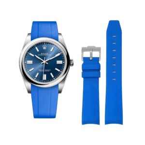 Rubber Strap - For Rolex Oyster Perpetual 41mm - Blue