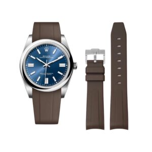 Rubber Strap - For Rolex Oyster Perpetual 41mm - Brown