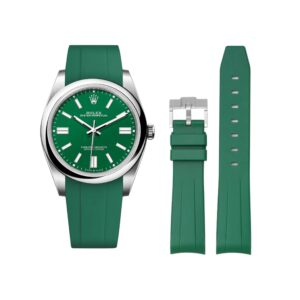 Rubber Strap - For Rolex Oyster Perpetual 41mm - Green