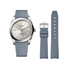 Rubber Strap - For Rolex Oyster Perpetual 41mm - Grey