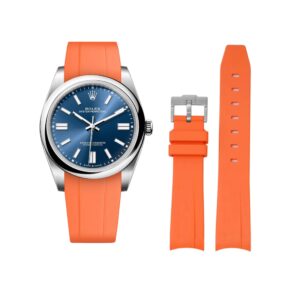 Rubber Strap - For Rolex Oyster Perpetual 41mm - Orange