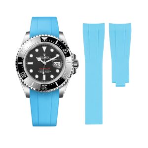 Rubber Strap - For Rolex Sea-Dweller - Light Blue