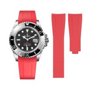 Rubber Strap - For Rolex Sea-Dweller - Red