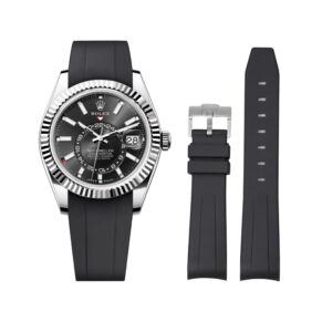 Rubber Strap - For Rolex Sky-Dweller - Black