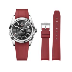 Rubber Strap - For Rolex Sky-Dweller - Bordeaux