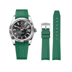 Rubber Strap - For Rolex Sky-Dweller - Green