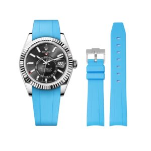 Rubber Strap - For Rolex Sky-Dweller - Light Blue
