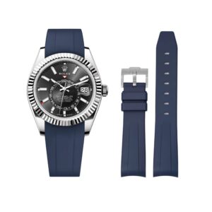 Rubber Strap - For Rolex Sky-Dweller - Navy Blue