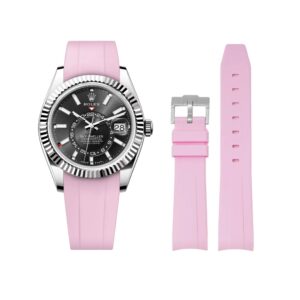 Rubber Strap - For Rolex Sky-Dweller - Pink