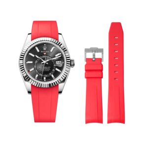Rubber Strap - For Rolex Sky-Dweller - Red