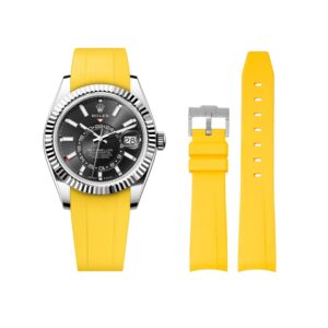 Rubber Strap - For Rolex Sky-Dweller - Yellow