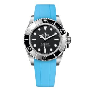 Rubber Strap - For Rolex Submariner - Light Blue